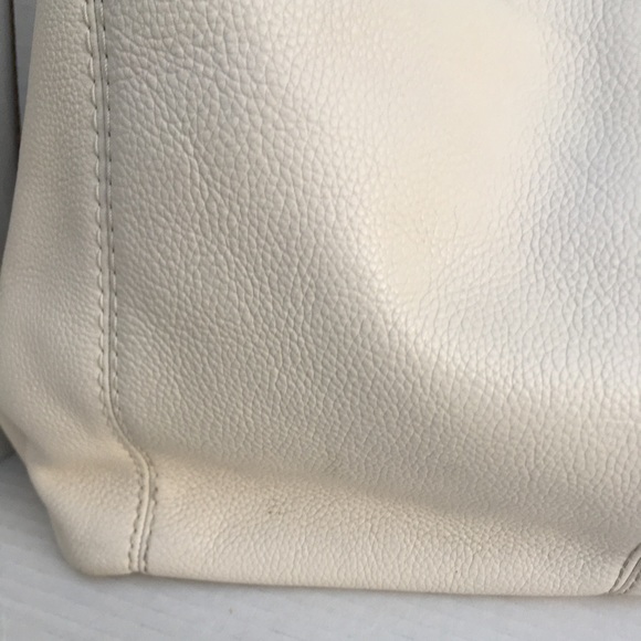 Coach Lexy Floral Pebble Leather Chain Shoulder Bag Purse Cream Flowers Large - Picture 11 of 12